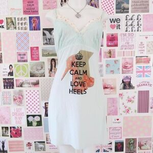 y2k mint lace slip dress coquette gilligan o'malley size XL